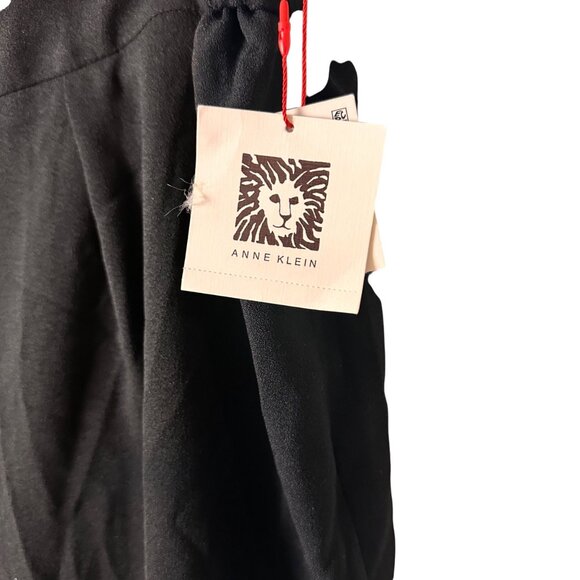 Anne Klein 2XL Womens Dress Black Elastic Waist Pants Polyester Blend - Picture 6 of 14